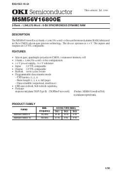 MSM56V16800E-8TS-K Datasheet PDF Oki Electric Industry