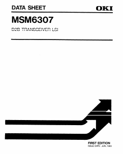 MSM6307RS Datasheet PDF Oki Electric Industry