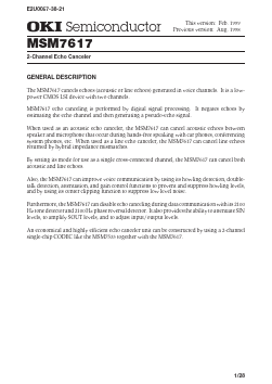 MSM7617 Datasheet PDF Oki Electric Industry