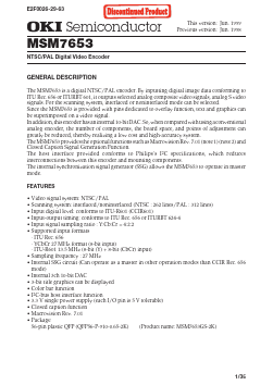 MSM7653 Datasheet PDF Oki Electric Industry