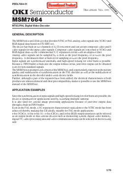 MSM7664 Datasheet PDF Oki Electric Industry