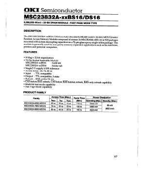 MSC23832A-XXDS16 Datasheet PDF Oki Electric Industry