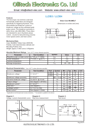 LLDB3 Datasheet PDF Olitech Electronics Co.Ltd