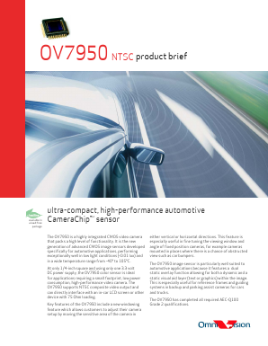 OV07451-F48V Datasheet PDF OmniVision Technologies, Inc.