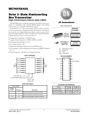 MC74HC245AFR2 Datasheet PDF ON Semiconductor