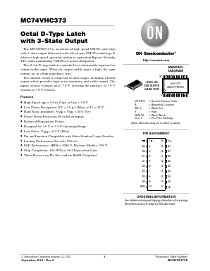 MC74VHC373 Datasheet PDF ON Semiconductor