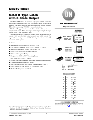 MC74VHC373 Datasheet PDF ON Semiconductor