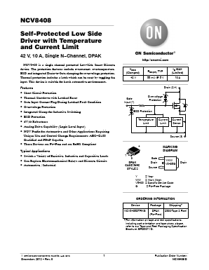 NCV8408 Datasheet PDF ON Semiconductor