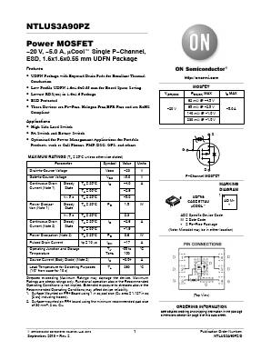 NTLUS3A90PZ Datasheet PDF ON Semiconductor