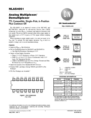 NLAS4051 Datasheet PDF ON Semiconductor