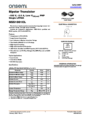 NSS1001CLTWG Datasheet PDF ON Semiconductor