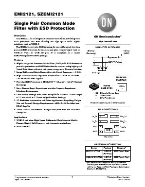 EMI2121MTTAG Datasheet PDF ON Semiconductor