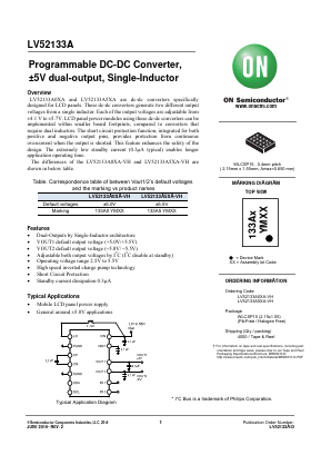 LV52133A0XA-VH Datasheet PDF ON Semiconductor