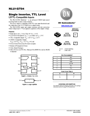 NLU1GT04AMUTCG Datasheet PDF ON Semiconductor