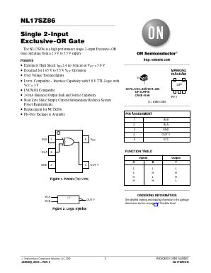 NL17SZ86 Datasheet PDF ON Semiconductor