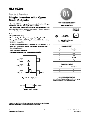 NL17SZ05 Datasheet PDF ON Semiconductor