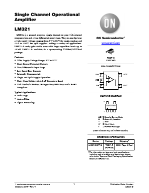 LM321SN3T1G Datasheet PDF ON Semiconductor