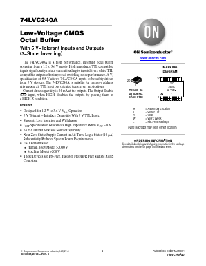 74LVC240A Datasheet PDF ON Semiconductor