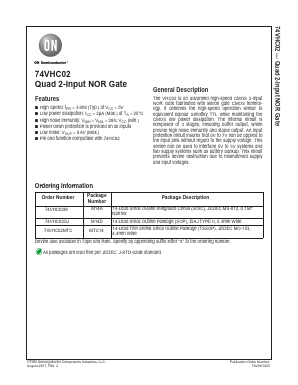 74VHC02SJ Datasheet PDF ON Semiconductor