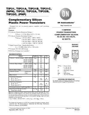 TIP32BG Datasheet PDF ON Semiconductor