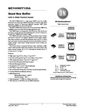 MC74VHCT125A Datasheet PDF ON Semiconductor