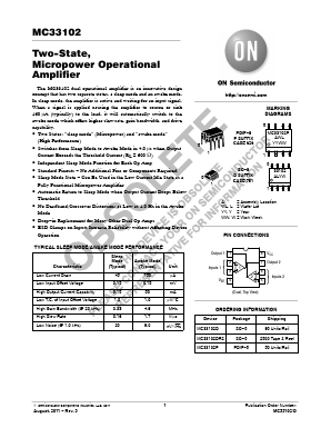 MC33102 Datasheet PDF ON Semiconductor