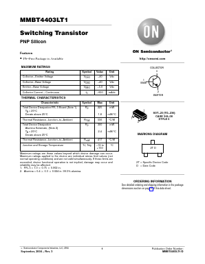 MMBT4403LT1 Datasheet PDF ON Semiconductor