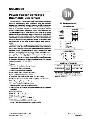 NCL30000 Datasheet PDF ON Semiconductor