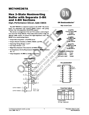 MC74HC367AN Datasheet PDF ON Semiconductor