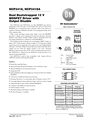 NCP3418 Datasheet PDF ON Semiconductor