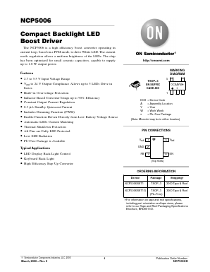 NCP5006 Datasheet PDF ON Semiconductor