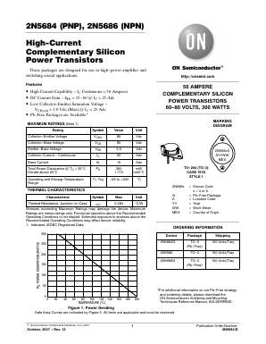2N5684 Datasheet PDF ON Semiconductor