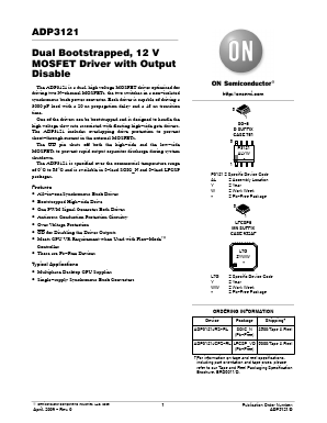 ADP3121JRZ-RL Datasheet PDF ON Semiconductor