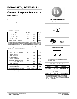 BCW65ALT1G Datasheet PDF ON Semiconductor