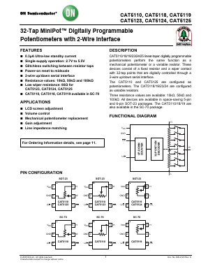 CAT5118 Datasheet PDF ON Semiconductor