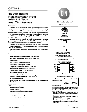 CAT5132 Datasheet PDF ON Semiconductor