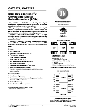 CAT5273ZI-50-GT3 Datasheet PDF ON Semiconductor