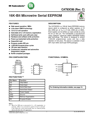 CAT93C86VA Datasheet PDF ON Semiconductor