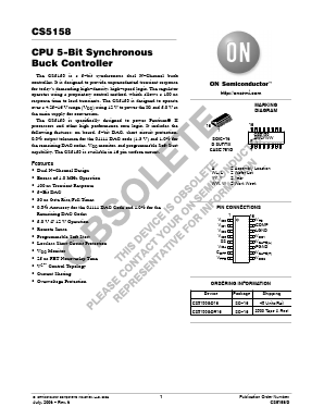 CS5158 Datasheet PDF ON Semiconductor