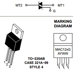 MAC12M Datasheet PDF ON Semiconductor
