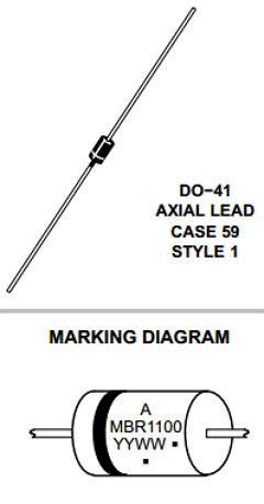 MBR1100RLG Datasheet PDF ON Semiconductor