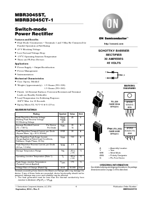 MBR3045ST Datasheet PDF ON Semiconductor