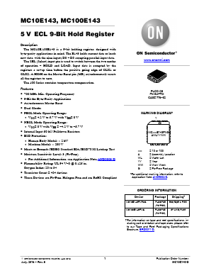 MC10E143 Datasheet PDF ON Semiconductor