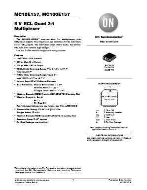 MC100E157 Datasheet PDF ON Semiconductor