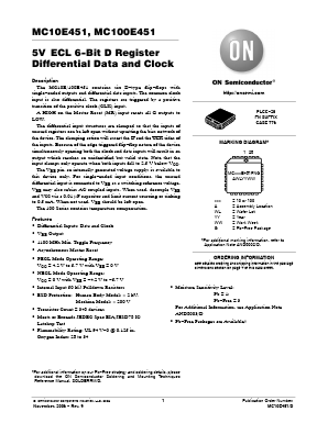 MC100E451 Datasheet PDF ON Semiconductor