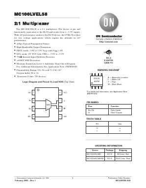 MC100LVEL58 Datasheet PDF ON Semiconductor