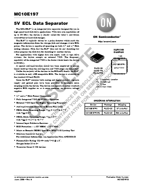 MC10E197 Datasheet PDF ON Semiconductor
