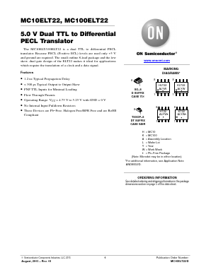 MC100ELT22 Datasheet PDF ON Semiconductor