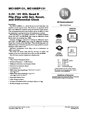 MC100EP131FAR2G Datasheet PDF ON Semiconductor