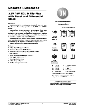 MC100EP51 Datasheet PDF ON Semiconductor